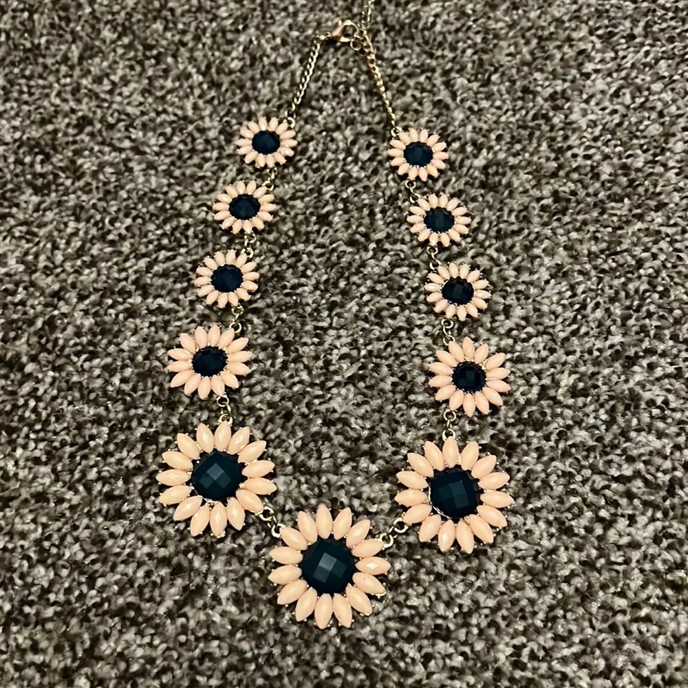 Flower statement necklace